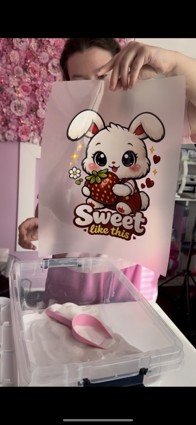 Cute bunny hugging the strawberry-undefined